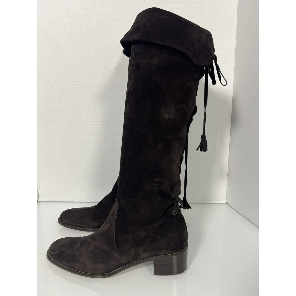 Women's Kooba knee high side zip‎ suede boots 10 BOHO RIDING